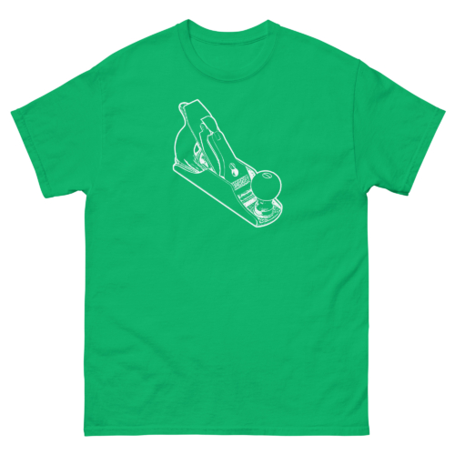 Bedrock Handplane Woodworking Shirt Irish Green woodworking t-shirt