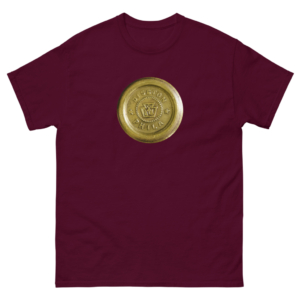 Disston Hand Saw Medallion Woodworking Shirt Maroon Woodworking T-shirt