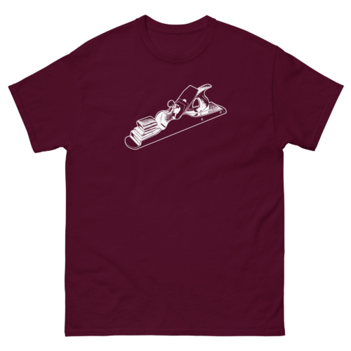 Scottish Infill Hand Plane Woodworking Shirt Maroon Woodworking T-shirt