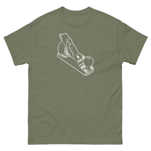 Bedrock Handplane Woodworking Shirt Military Green woodworking t-shirt