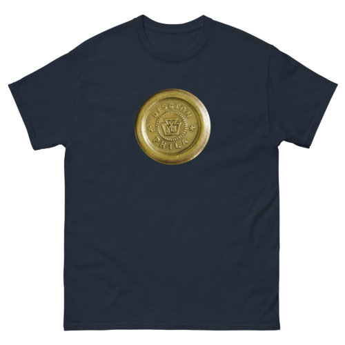 Disston Hand Saw Medallion Woodworking Shirt Navy Woodworking T-shirt
