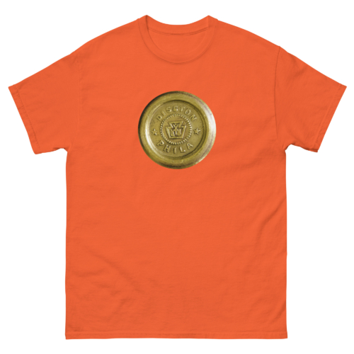 Disston Hand Saw Medallion Woodworking Shirt Orange Woodworking T-shirt