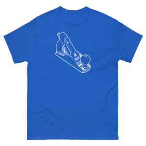 Bedrock Handplane Woodworking Shirt Royal Blue Woodworking T-shirt